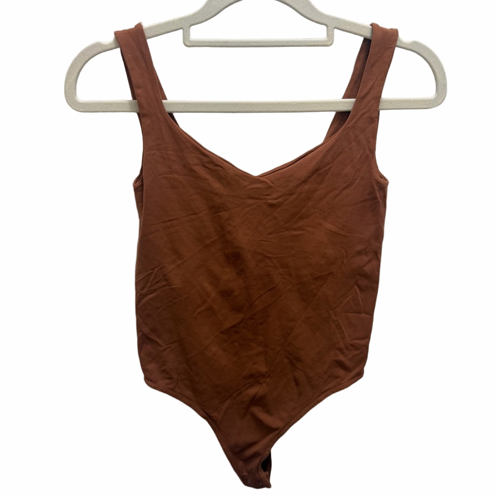 Free People Intimately Basic Seamless Tan Bodysuit Size XSMALL/Small